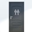 Sticker pour portes - Sticker porte toilettes homme et femme - ambiance-sticker.com