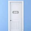 Stickers muraux pour salle de bain - Sticker porte toilettes porte design - ambiance-sticker.com