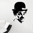 Stickers muraux cinéma - Sticker Portrait Charlie Chaplin - ambiance-sticker.com