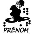 Stickers muraux prénom - Sticker prénom personnalisable DJ - ambiance-sticker.com