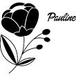 Stickers muraux prénom - Sticker prénom personnalisable Jolie tulipe - ambiance-sticker.com
