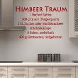 Stickers muraux pour la cuisine - Sticker recette cuisine Himbeer traum&#8203; - ambiance-sticker.com