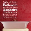 Stickers muraux citations - Sticker Salle de bain en plusieurs langues - ambiance-sticker.com