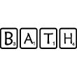 Stickers muraux pour salle de bain - Sticker salle de bain Scrabble bath - ambiance-sticker.com