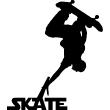 Stickers de silhouettes et personnages - Sticker Saut d'un joueur de Skate - ambiance-sticker.com