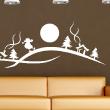 Sticker Scène d'hiver avec le Père Noël - ambiance-sticker.com