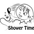 Stickers muraux pour salle de bain - Sticker mural Shower time - ambiance-sticker.com