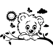 Stickers muraux pour les enfants - Sticker Soleil, nuage, papillon et chien - ambiance-sticker.com