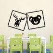 Stickers muraux pour les enfants - Sticker Têtes d'animaux cadrés - ambiance-sticker.com