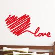 Stickers muraux pour chambre - Sticker mural amour de coeur de griffonnage - ambiance-sticker.com