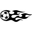 Stickers sport et football - Sticker  volant balle avec flammes 1 - ambiance-sticker.com
