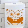Stickers muraux pour WC - Sticker wc smiley éponge - ambiance-sticker.com