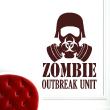 Stickers de silhouettes et personnages - Sticker Zombie outbreak unit - ambiance-sticker.com