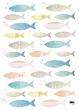 Stickers muraux animaux : Banc de poissons multicolores - Adhésifs décoratifs animaux. - ambiance-sticker.com