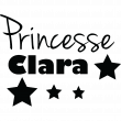 Stickers muraux prénom - Sticker Princesse et les étoiles - ambiance-sticker.com