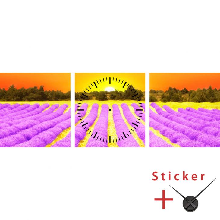 Stickers muraux horloges - Sticker mural Vue du couché de soleil - ambiance-sticker.com