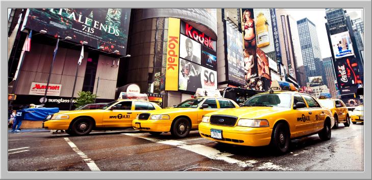 Sticker poster - Sticker poster Taxi New-Yorkais - ambiance-sticker.com