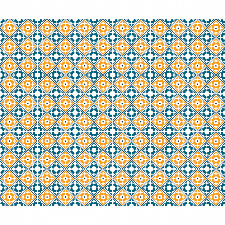 stickers carreaux de ciment - 30 stickers carrelages azulejos Lungelo - ambiance-sticker.com