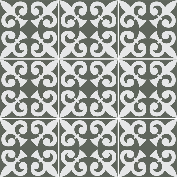 stickers carreaux de ciment - 9 stickers carrelages azulejos Floriana - ambiance-sticker.com