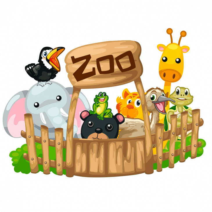 Stickers muraux enfants - Sticker bienvenue au zoo - ambiance-sticker.com