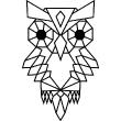 Muurstickers dieren - Muursticker Geometrische owl - ambiance-sticker.com