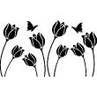 Muursticker Bloem en vlinder - ambiance-sticker.com