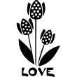 Muursticker bloem love - ambiance-sticker.com