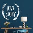 Muurstickers teksten - Muursticker Love story - ambiance-sticker.com