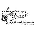 Muurstickers muziek - Muursticker Sans la musique, la vie serait une erreur - Friedrich Nietzsche - ambiance-sticker.com