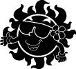 Muurstickers design - Muursticker Tropische zon - ambiance-sticker.com