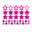 Muurstickers babykamer - Sticker roze sterren - ambiance-sticker.com