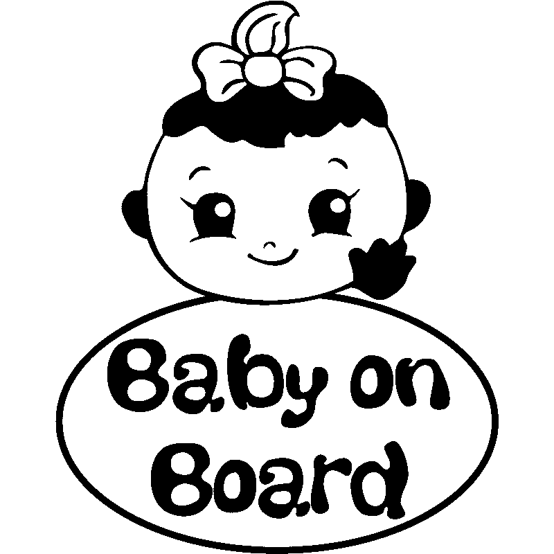 Adesivo Baby on board e una bambina
