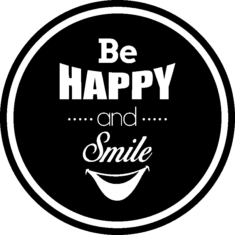 Aufkleber Spiegel Spruch Smile, Personalisierter Spiegel Sticker