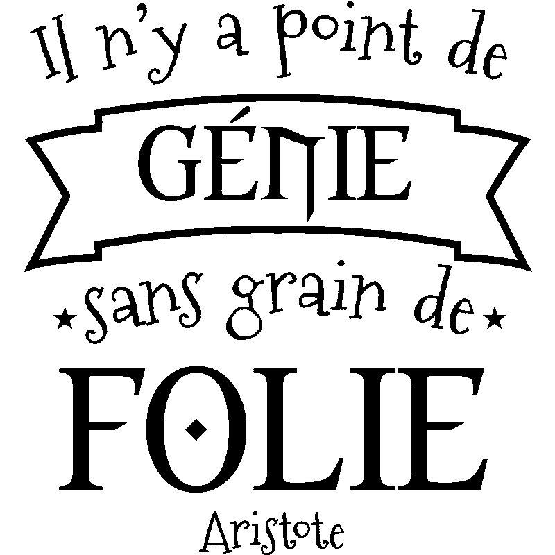 Wall Sticker Quote Sans Grain De Folie Aristote Decoration Wall Decals Quote Wall Stickers French Ambiance Sticker