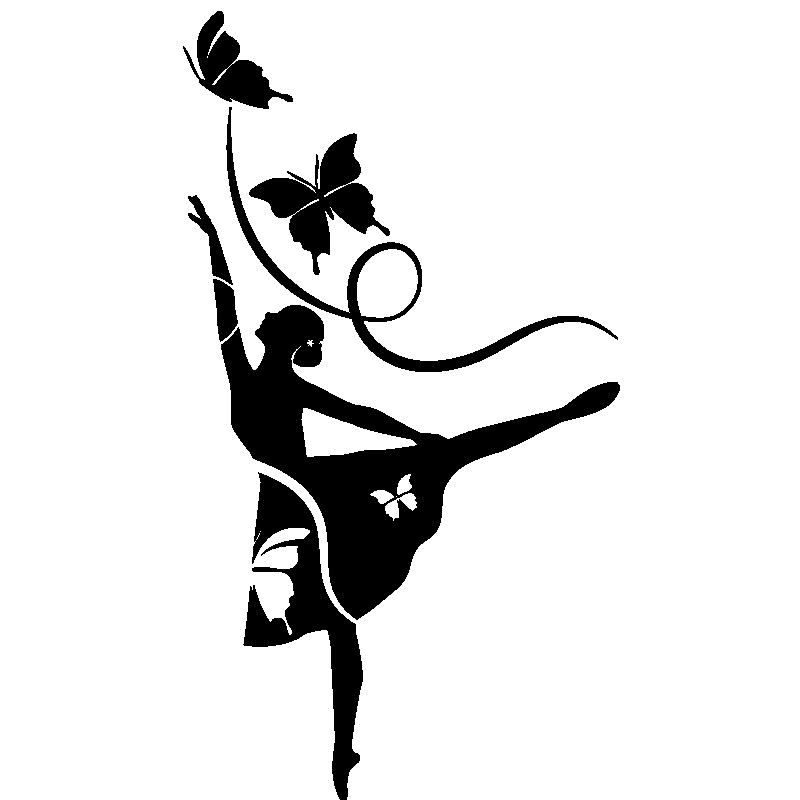 Vinilos Decorativos Vinilo Pared Silueta Bailarina De Ballet