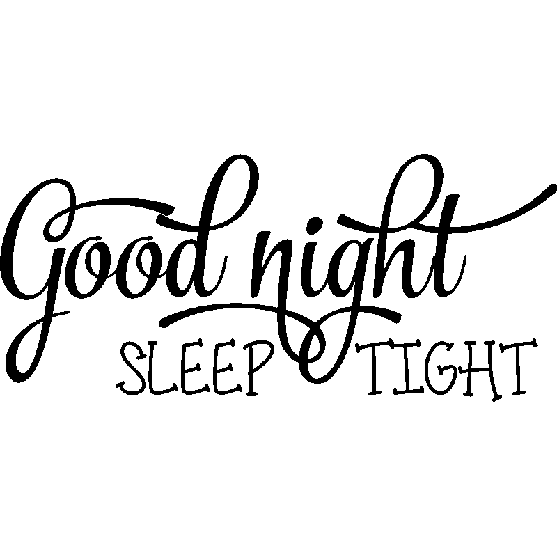 Wall Decal Good Night Sleep Tight Wall Decal Quote Wall Stickers English Ambiance Sticker