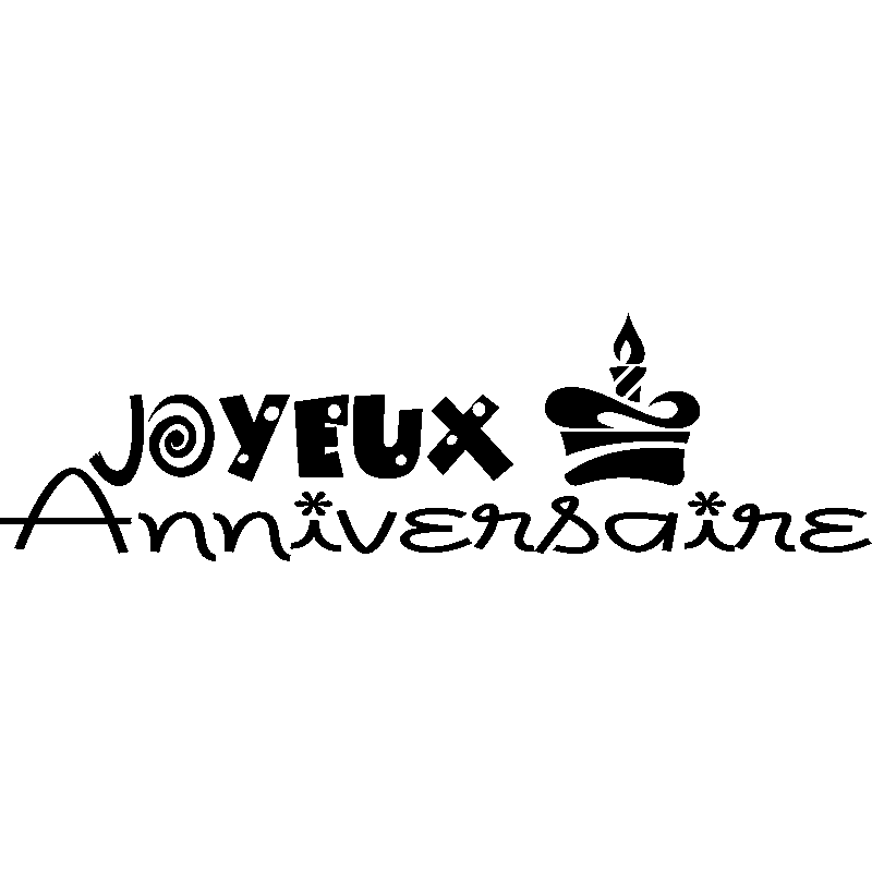 Wall Decal Joyeux Anniversaire Wall Decal Quote Wall Stickers Children Ambiance Sticker