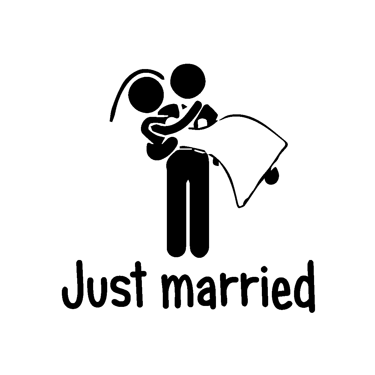 Stickers und Aufklebers Auto - Sticker Just Married