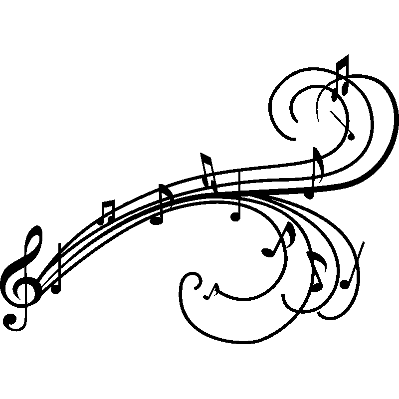 Clé, clef, musique, note classique, sol, notation' Autocollant
