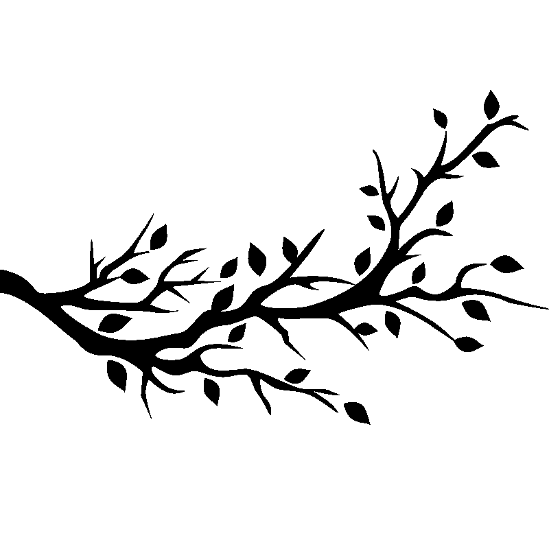 Stickers muraux fleurs - Sticker Ombre de branche d'arbre
