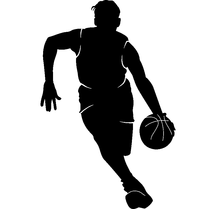 Coeur noir ballon de basketball' Autocollant