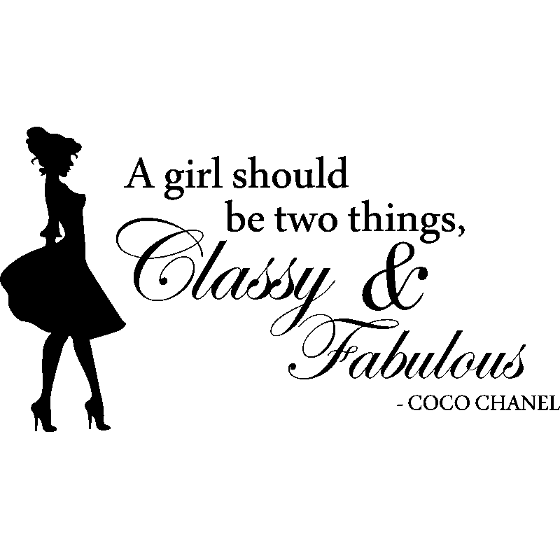 Quote wall decal a girl should be  - Coco Chanel decoration – Wall