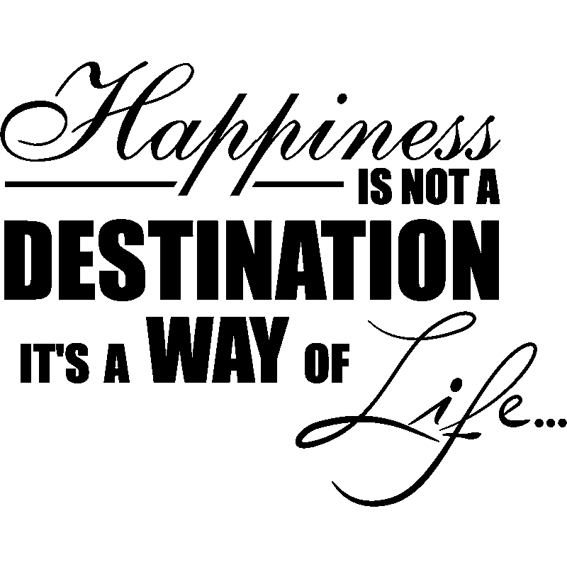 Wall Decal Happiness Is Not A Destination Decoration Wall Decals Quote Wall Stickers English Ambiance Sticker