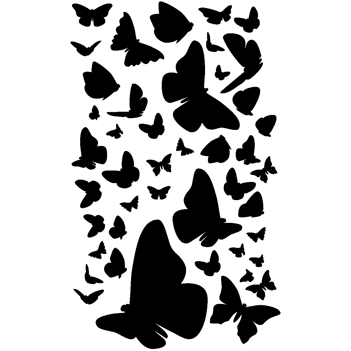 Stickers Muraux Animaux sticker de papillons à la mode avec nom -  TenStickers