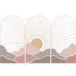 Vorgeklebte Tapeten - Vorgeklebte Tapeten Trio asiatischer Sonnenuntergangsbögen - ambiance-sticker.com