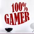 Wandtattoo 100% gamer - ambiance-sticker.com