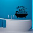 Wandtattoos badezimmer - Wandtatoo Bath book bubbly - ambiance-sticker.com