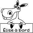 Wandtattoos Anpassbare Baby Bord - Wandtattoo Anpassbare Baby Bord und komischen Esel - ambiance-sticker.com