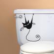 Wandtattoos WC - Wandtattoo Flexible Katze - ambiance-sticker.com