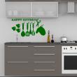 Wandtattoos für küche - Wandtattoo zitat Küche Happy kitchen - ambiance-sticker.com
